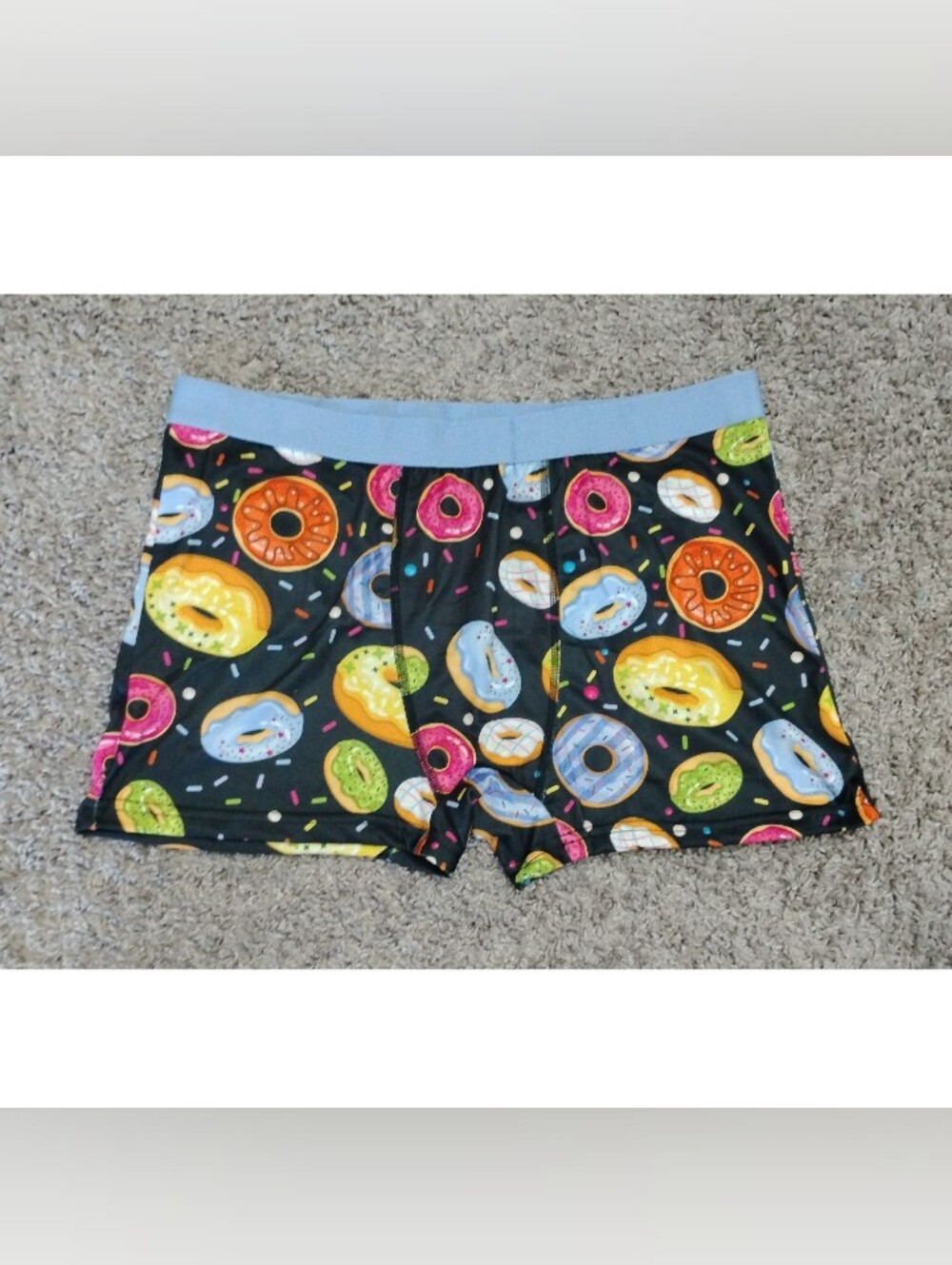 IRONYTE Men's Boxer Briefs Glazed Donuts Sprinkles Print Stretch
